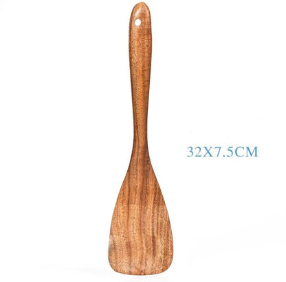 Teak Wood Cooking Spoon Set