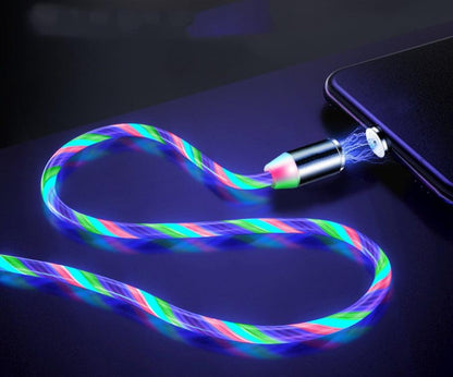 Flowing Light Magnetic Streamer Line Cable