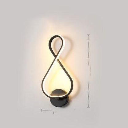 LED wall lamp nordic minimalist bedroom bedside lamp