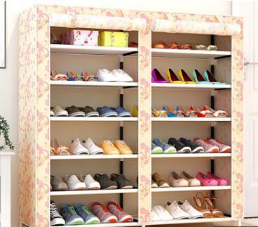 Thick Non-woven Double Row Multi-layer Shoe Cabinet Shelves