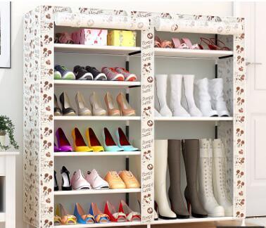 Thick Non-woven Double Row Multi-layer Shoe Cabinet Shelves