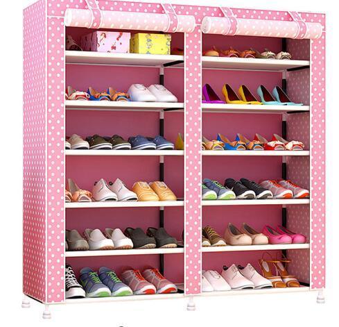 Thick Non-woven Double Row Multi-layer Shoe Cabinet Shelves