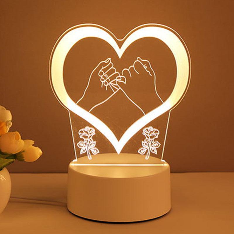 3D Lamp Acrylic USB LED Night Lights Neon Sign Lamp Xmas Home Decorations For Room Decor Valentines Day Gifts