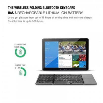 ProtoArc Foldable Bluetooth Keyboard, XK01 Folding Wireless Portable Keyboard with Numeric Keypad, Full-Size Travel Keyboard