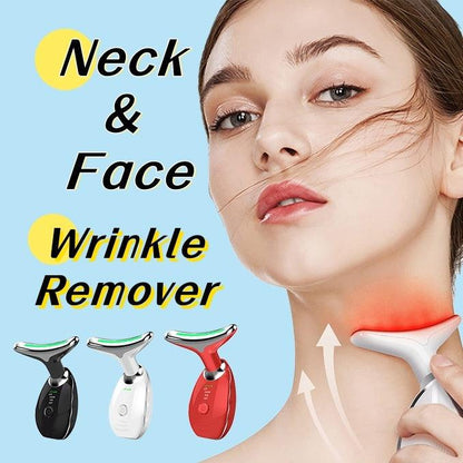 Neck Face Beauty Device, 3 Colors LED Photon Therapy, Skin Tighten Reduce Double Chin Anti Wrinkle Remove Skin Care, for SkinTightening & Neck Lifting