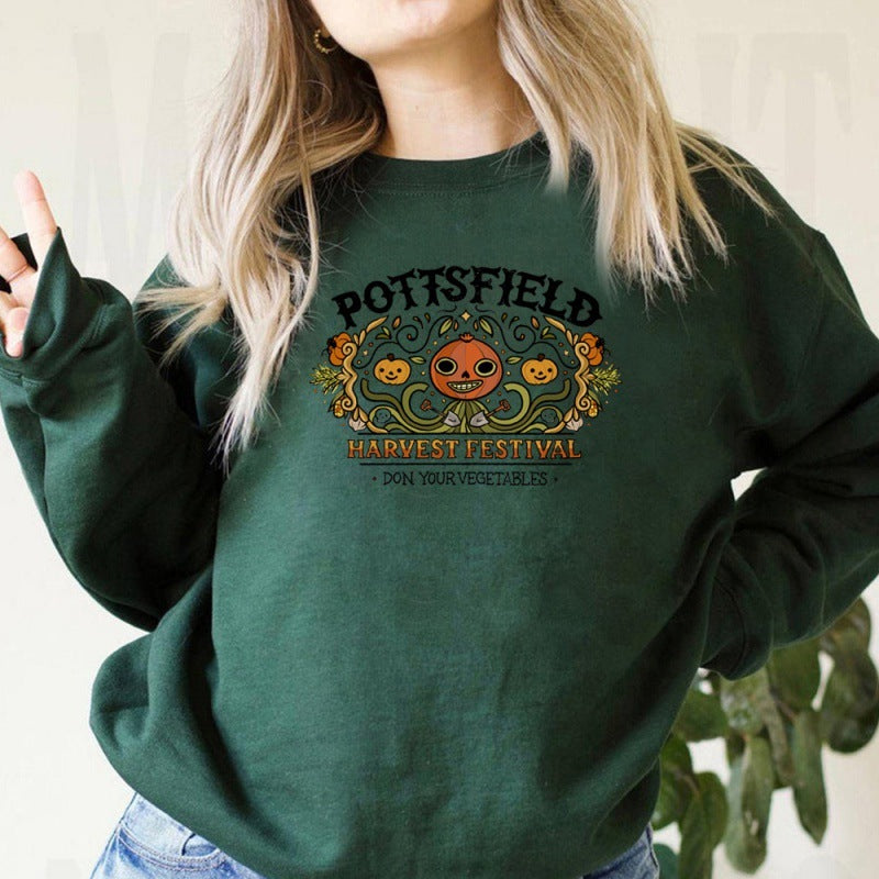 Women's Halloween Pumpkin Print Sweatshirts