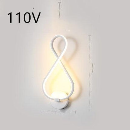 LED wall lamp nordic minimalist bedroom bedside lamp