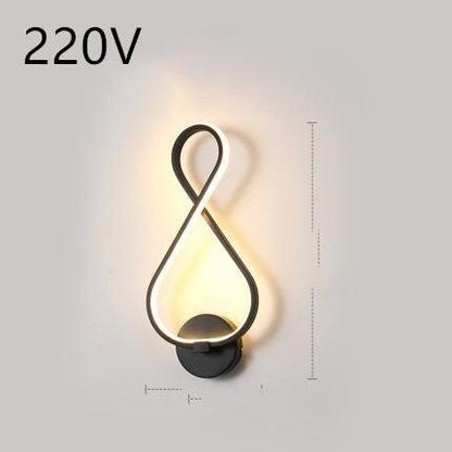 LED wall lamp nordic minimalist bedroom bedside lamp