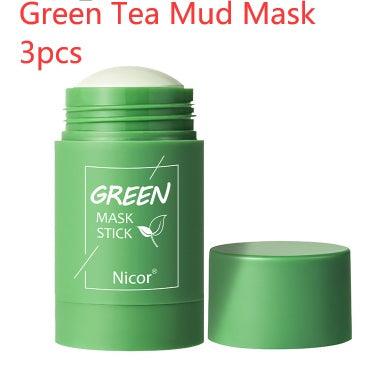 Green Tea Clay Mask Stick: Oil Control, Anti-Acne, Whitening, Seaweed