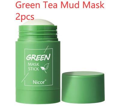 Green Tea Clay Mask Stick: Oil Control, Anti-Acne, Whitening, Seaweed