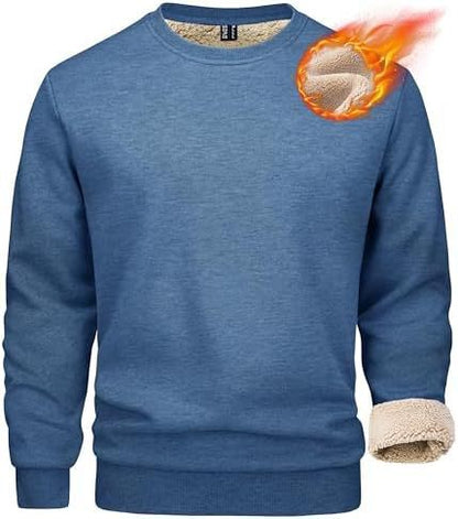 Men's Solid Color Casual Round Neck Loose Sweatshirt