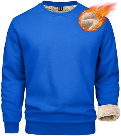 Men's Solid Color Casual Round Neck Loose Sweatshirt