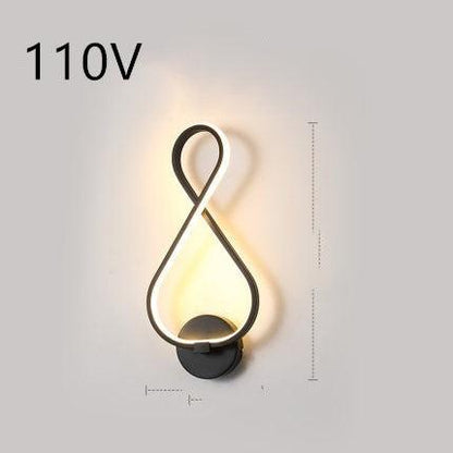 LED wall lamp nordic minimalist bedroom bedside lamp