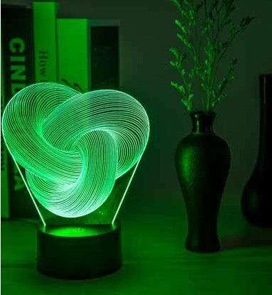 Twist Abstract LED 3D Night Light Touch Colorful Acrylic 3D Table Lamp Decoration