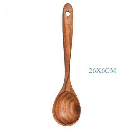 Teak Wood Cooking Spoon Set