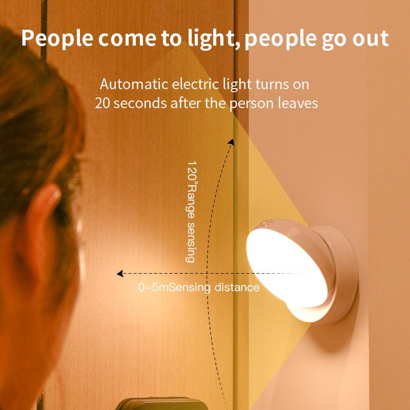 Rotating Human Body Sensor Light Corridor Garage Light Wardrobe Light Motion Sensor Night Light