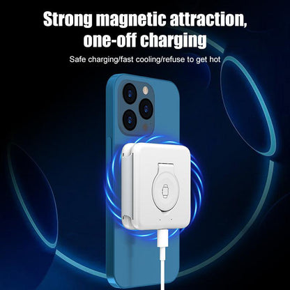 Wireless Charger, Magnetic Foldable 3 in 1 Mag-Safe Charger, Fast Travel Wireless Charging Station