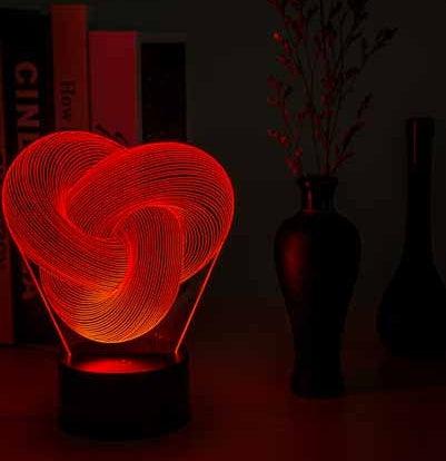 Twist Abstract LED 3D Night Light Touch Colorful Acrylic 3D Table Lamp Decoration