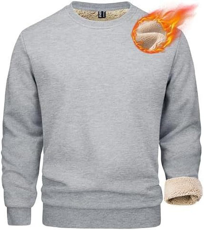 Men's Solid Color Casual Round Neck Loose Sweatshirt