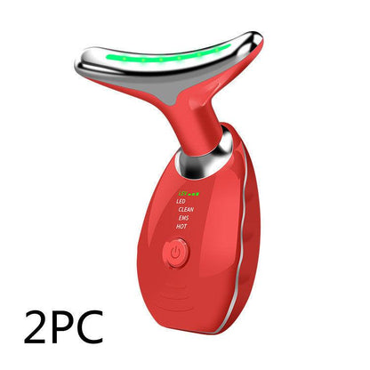 Neck Face Beauty Device, 3 Colors LED Photon Therapy, Skin Tighten Reduce Double Chin Anti Wrinkle Remove Skin Care, for SkinTightening & Neck Lifting