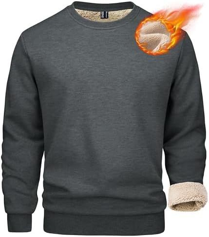 Men's Solid Color Casual Round Neck Loose Sweatshirt