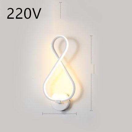 LED wall lamp nordic minimalist bedroom bedside lamp