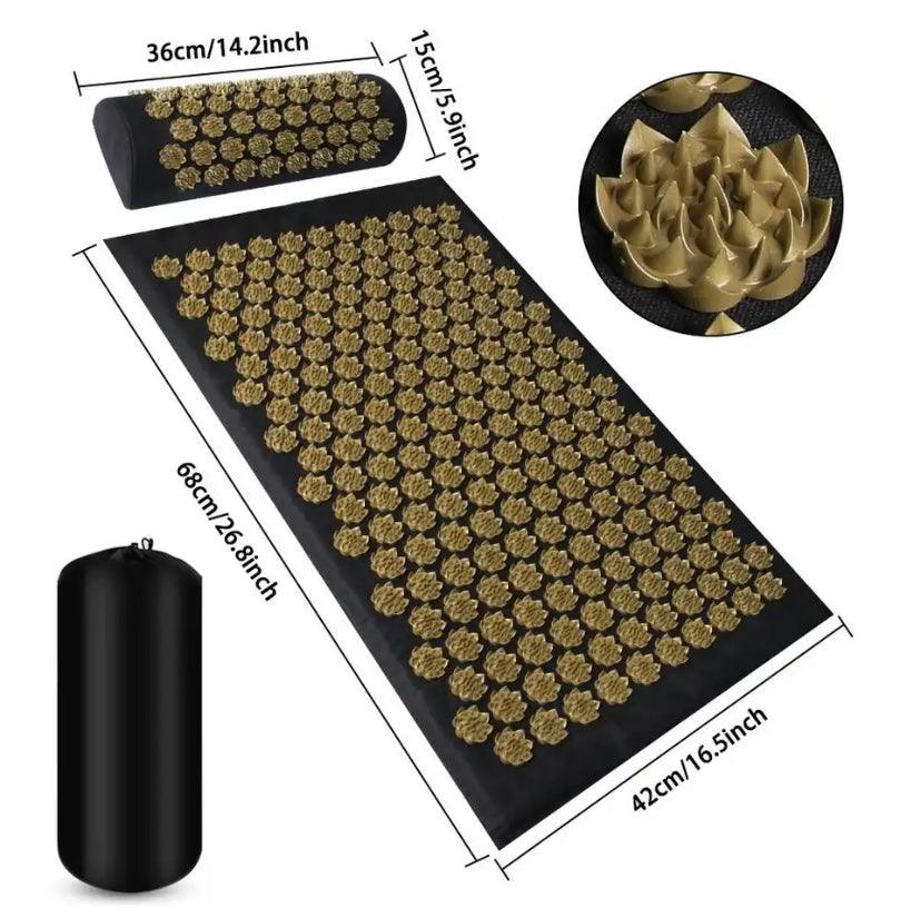 Acupressure Mat Set for Full Body for Tension Headaches Back Pain Stress