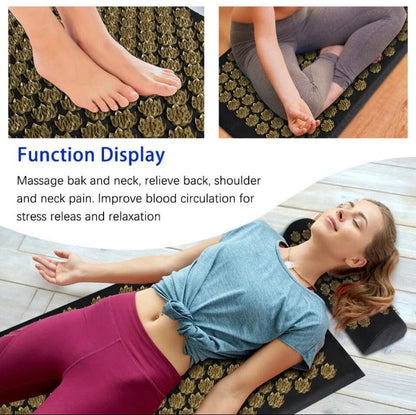 Acupressure Mat Set for Full Body for Tension Headaches Back Pain Stress