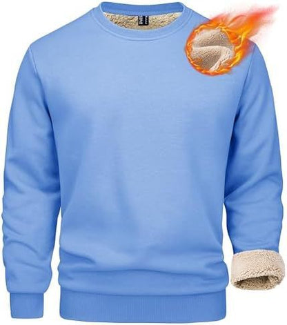 Men's Solid Color Casual Round Neck Loose Sweatshirt