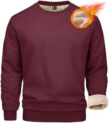 Men's Solid Color Casual Round Neck Loose Sweatshirt