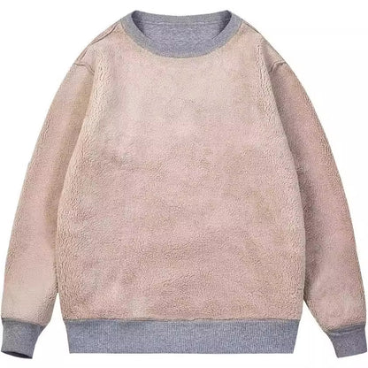 Men's Solid Color Casual Round Neck Loose Sweatshirt