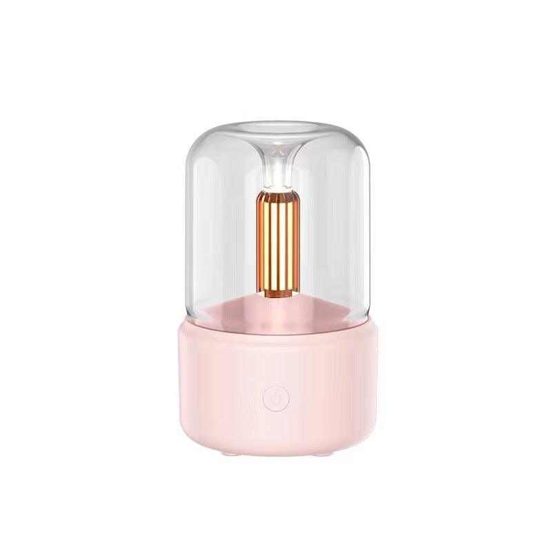 Atmosphere Light Humidifier Candlelight Aroma Diffuser Portable 120ml Electric USB Air Humidifier Cool Mist Maker Fogger  8-12 Hours With LED Night Light