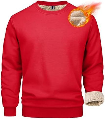 Men's Solid Color Casual Round Neck Loose Sweatshirt