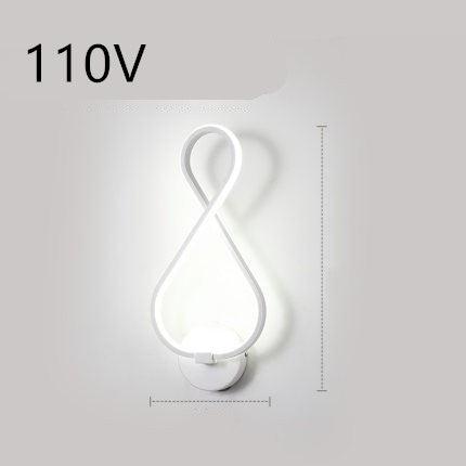 LED wall lamp nordic minimalist bedroom bedside lamp