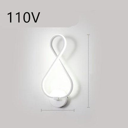 LED wall lamp nordic minimalist bedroom bedside lamp