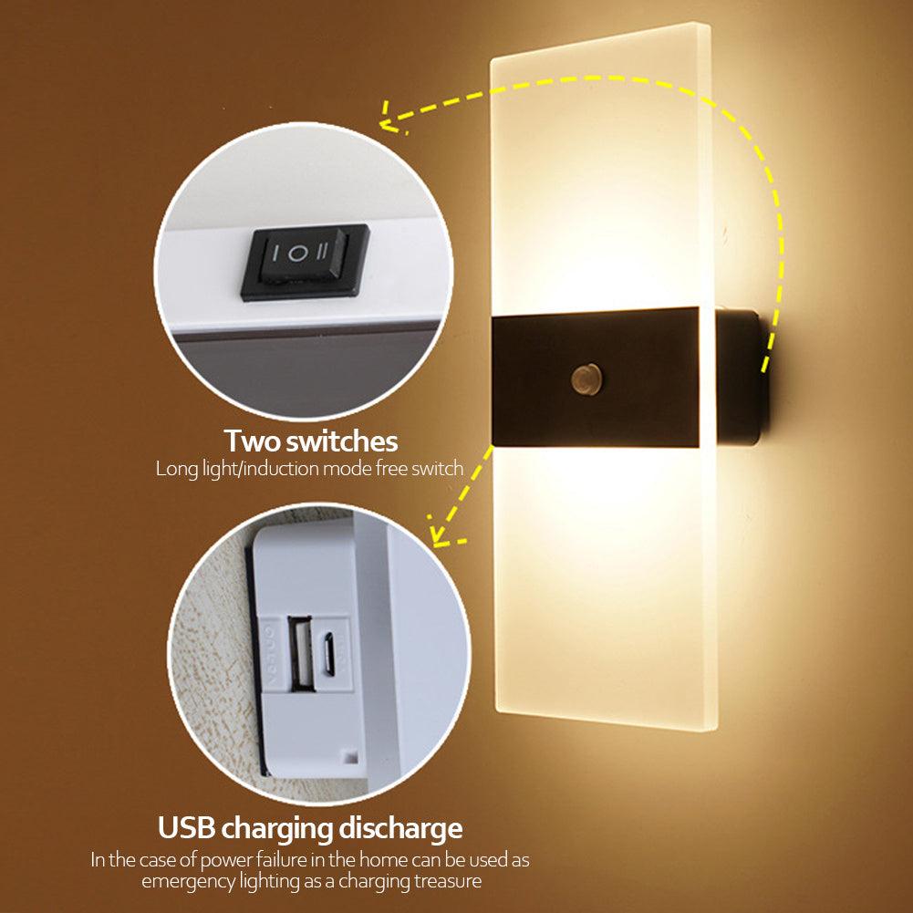  Wall Lights Indoor Usb-C Rechargeable Wall Lights Wireless Wall Light Motion Sensor, 