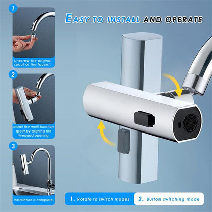 Kitchen Faucet Waterfall Outlet Splash Water Proof Nozzle Extension Kitchen Gadgets