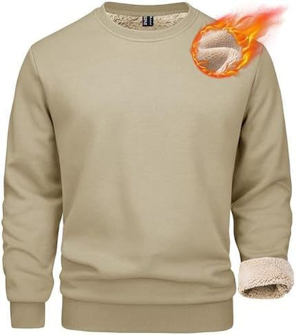 Men's Solid Color Casual Round Neck Loose Sweatshirt