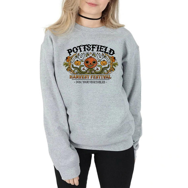 Women's Halloween Pumpkin Print Sweatshirts