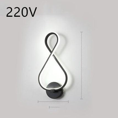 LED wall lamp nordic minimalist bedroom bedside lamp