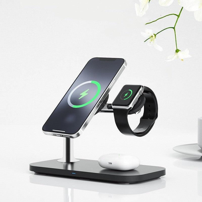 Wireless Charger, Magnetic Foldable 3 in 1 Mag-Safe Charger, Fast Travel Wireless Charging Station for iPhone 15/14/13/12/ Series,for iWatch,